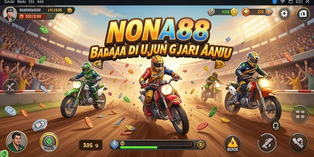 Gameplay seru NONA88 dengan balapan yang mendebarkan.